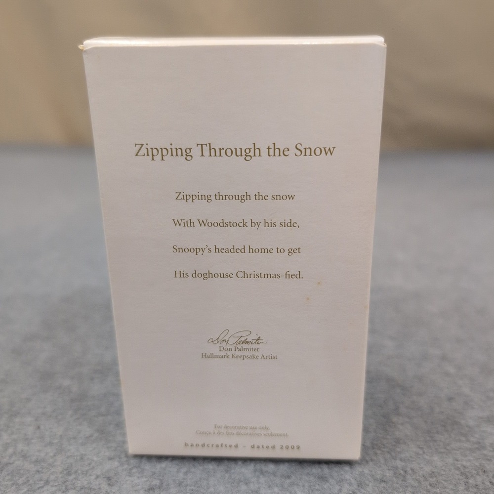 Hallmark Keepsake Ornament Club‎ Zipping Through the Snow Snoopy Motorcycle 2009 - Picture 2 of 3